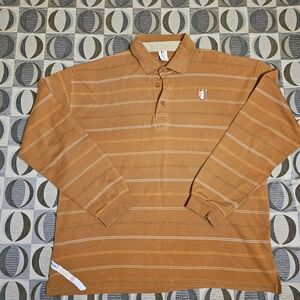 Orange Polo Shirt with Classic Collar and Relaxed Fit